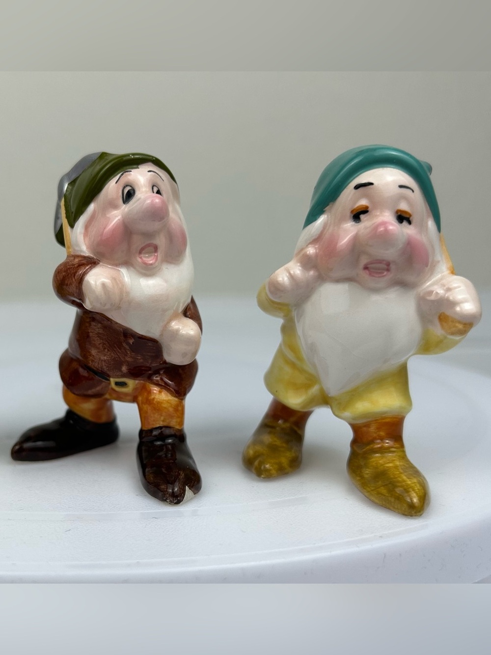 FINAL SALE Pick One Disney Snow White Dwarf Porcelain Figurine Grumpy 3" Vintage